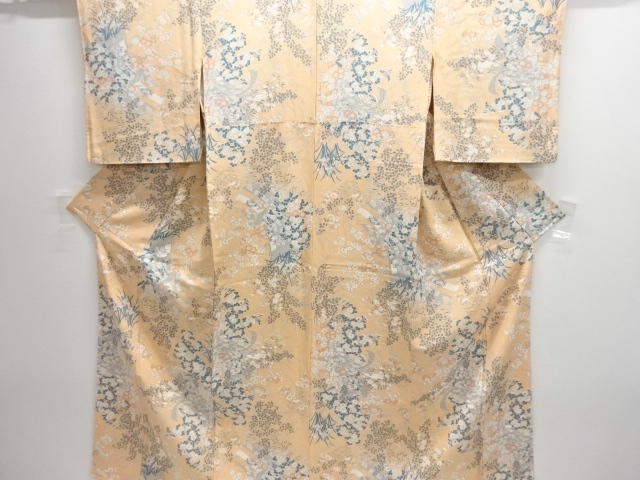 JAPANESE KIMONO / KOMON / SCREEN & FLORAL PLANTS